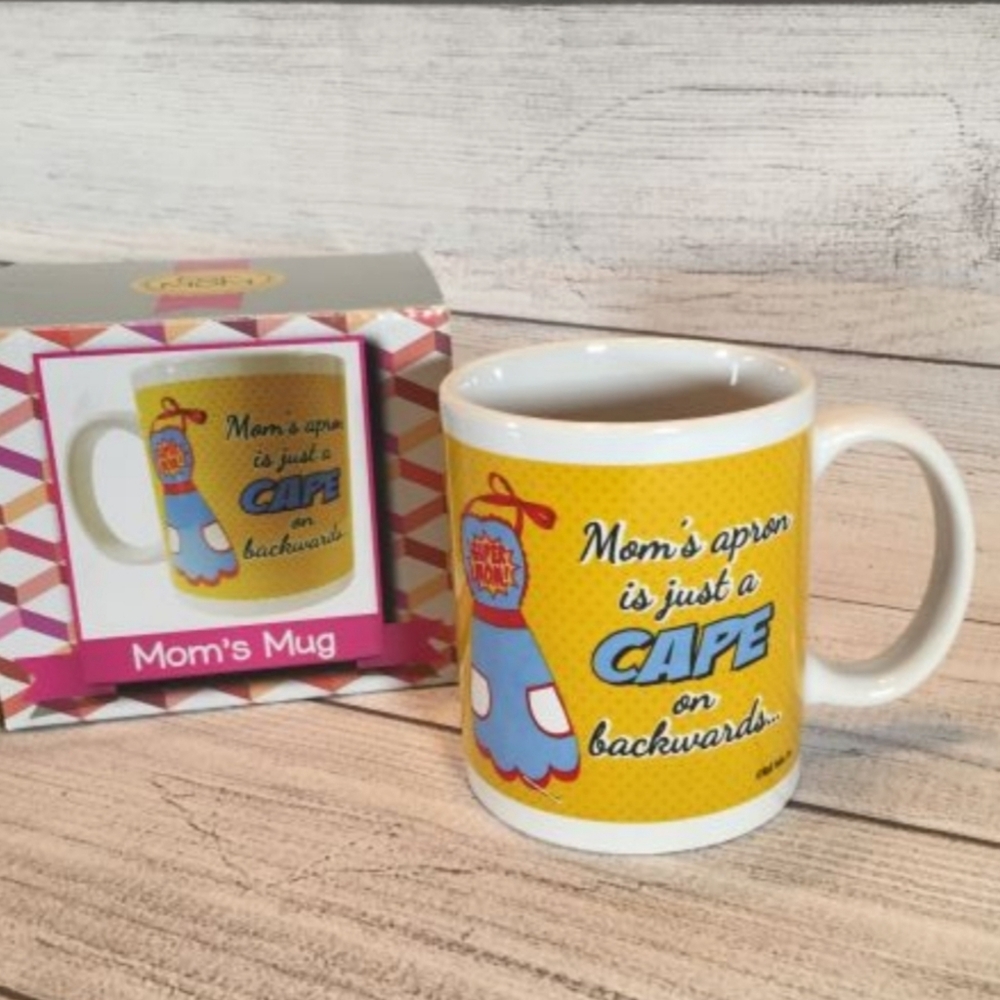 Moms Mug Moms Apron Is Just A Cape On Backward Mom Gift Super Hero